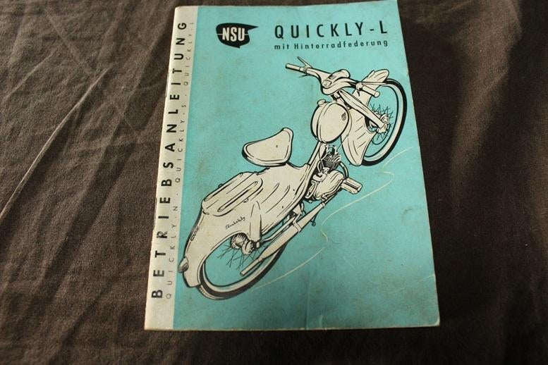 NSU Quickly mit hinterrad federung 1957 betriebs anleitung, Fietsen en Brommers, Ophalen of Verzenden, Gebruikt