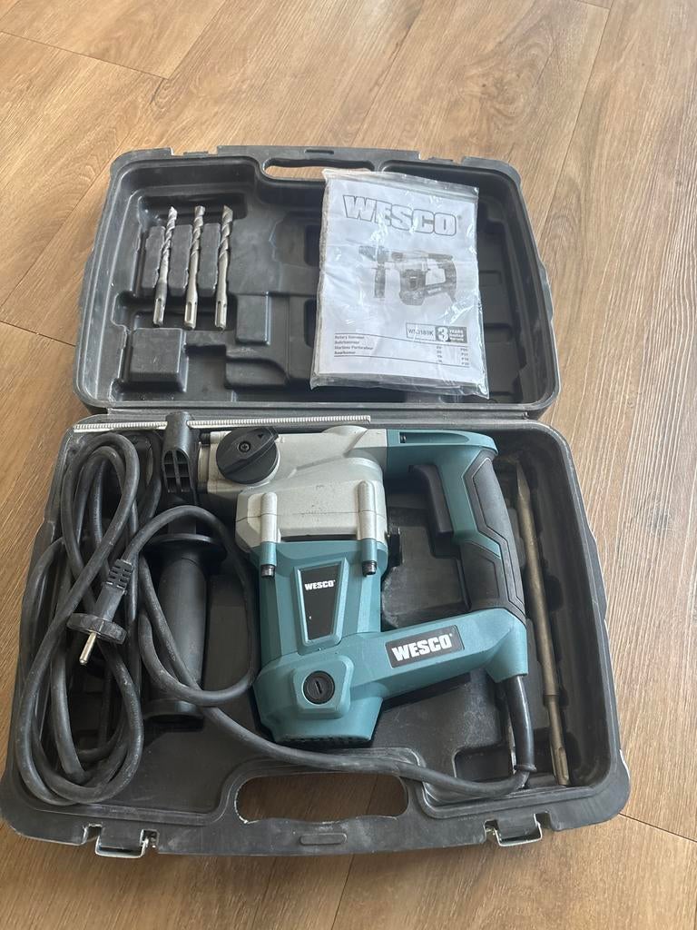 Wesco Boorhamer WS3189K - Zeer goede staat, 1000W, Ophalen, 600 watt of meer, Boor- en/of Breekhamer, Zo goed als nieuw