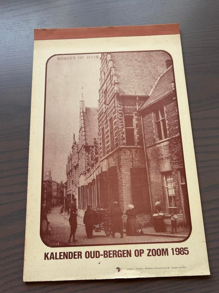 Kalender oud Bergen op Zoom, Ophalen of Verzenden, Maandkalender