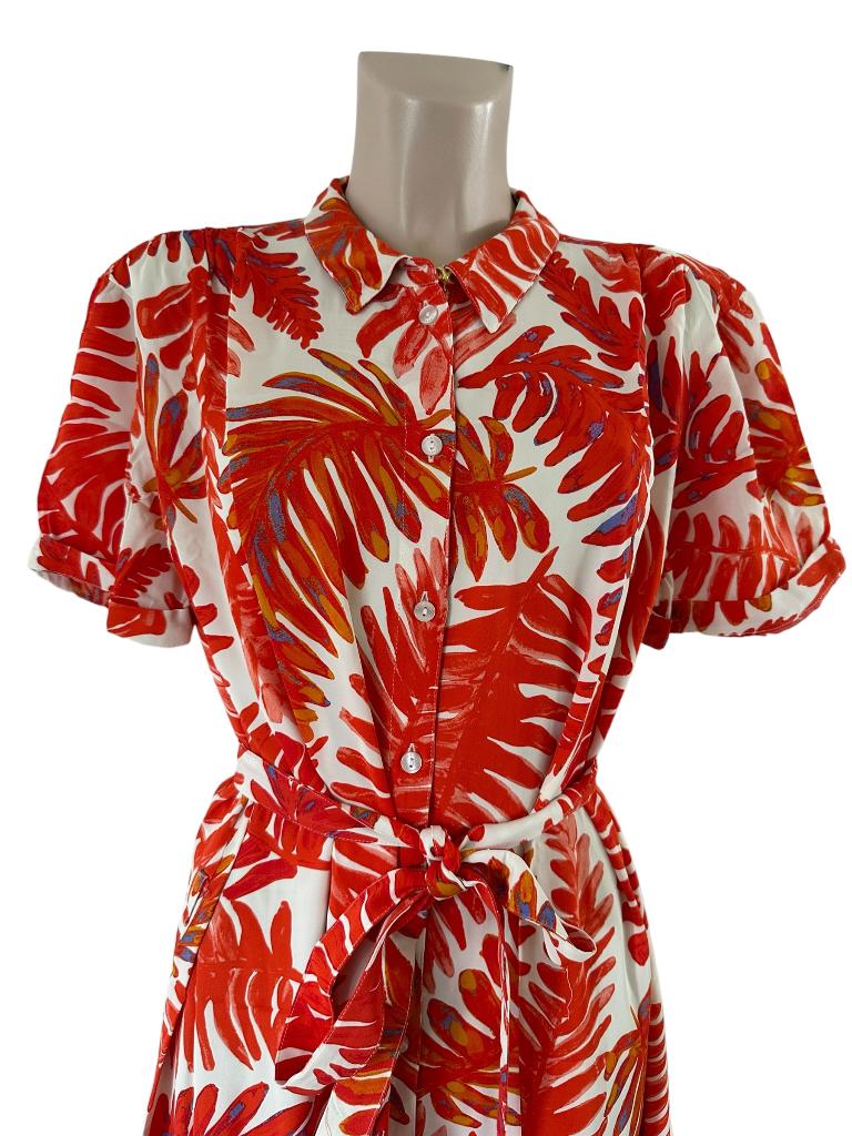 Fabienne Chapot jurk L, Ophalen of Verzenden, Zo goed als nieuw, Rood, Onder de knie