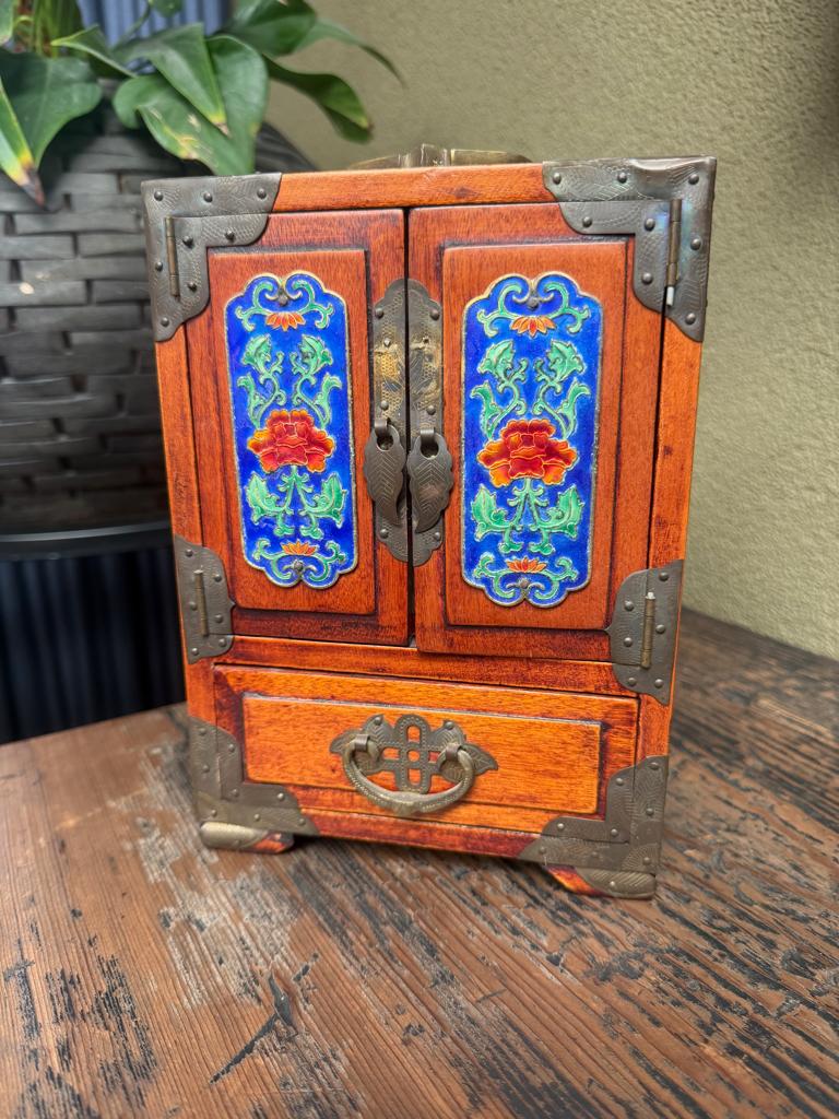Chinees sieradenkast chinese kist kast juwelenkist china, Antiek en Kunst, Ophalen of Verzenden