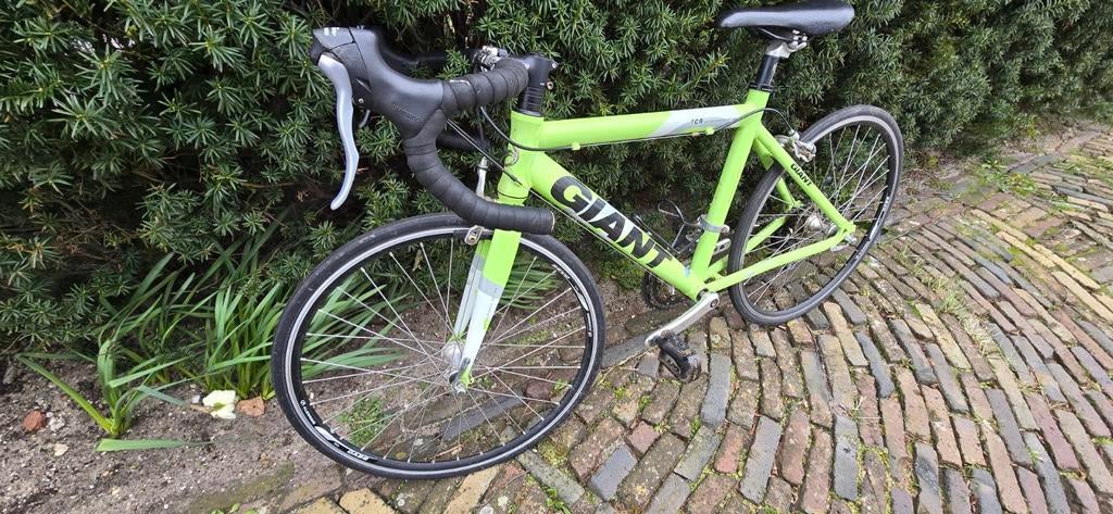 Giant racefiets, lichtgroen, 24 inch wielen, Ophalen, Minder dan 10 versnellingen, Gebruikt, Heren