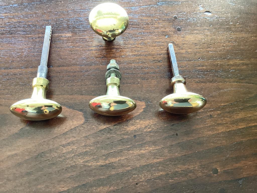 Antieke deurkrukken, Ophalen, Zo goed als nieuw, Koper of Messing, Klink of Kruk