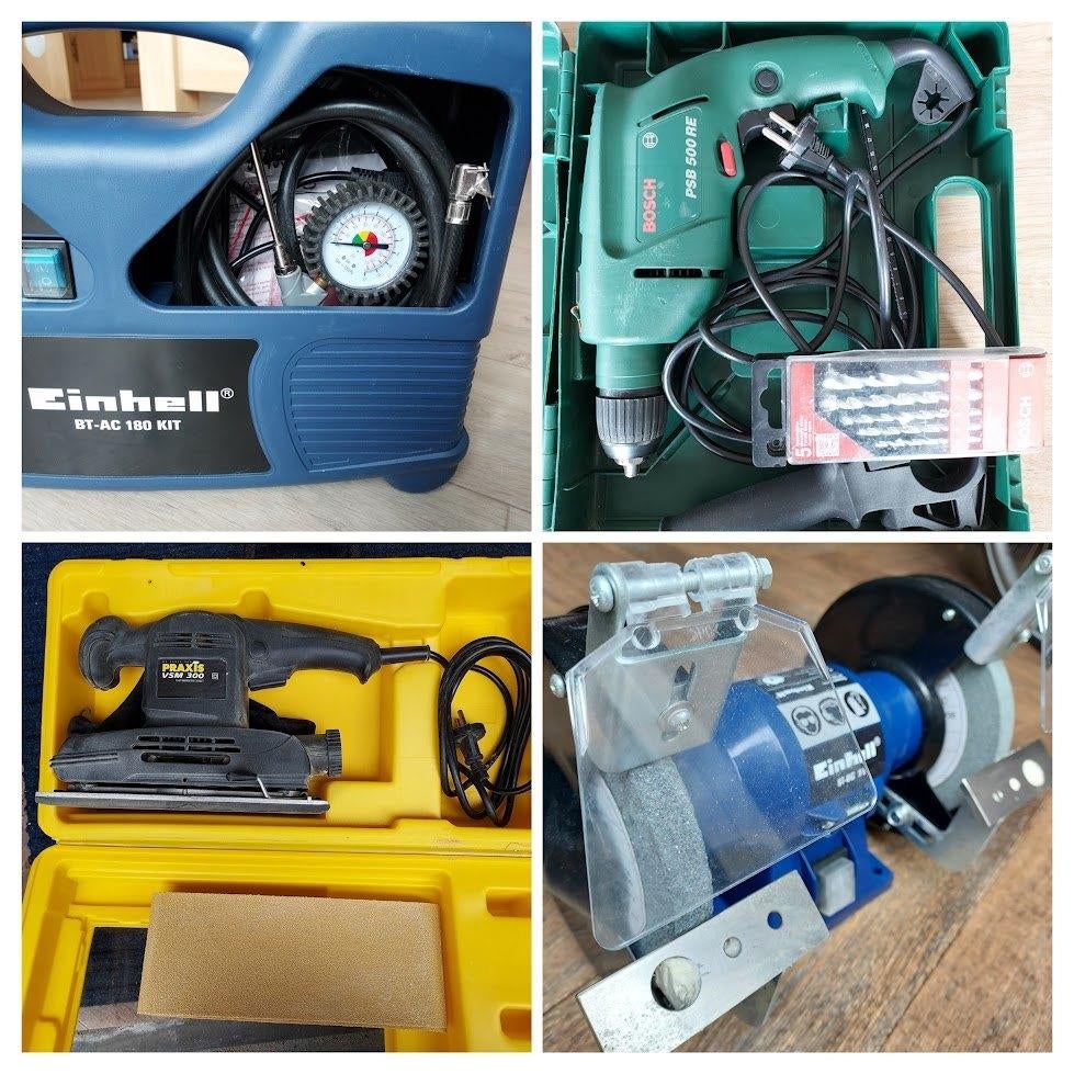 Compressor, Slijpsteen, Boormachine, Vlakschuurmachine., Ophalen, Gebruikt, 400 tot 600 watt, Overige typen