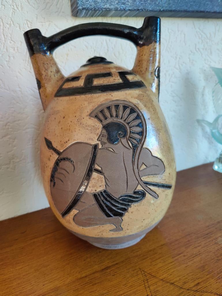oude handgemaakte keramische amfoor oud griekenland, Antiek en Kunst, Ophalen of Verzenden