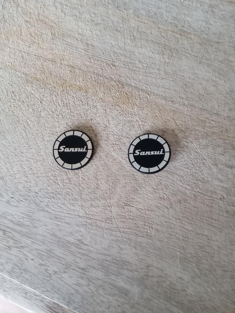 Sansui set ronde logo's, Audio, Tv en Foto, Luidsprekers, Overige merken, Verzenden, Zo goed als nieuw, 60 tot 120 watt