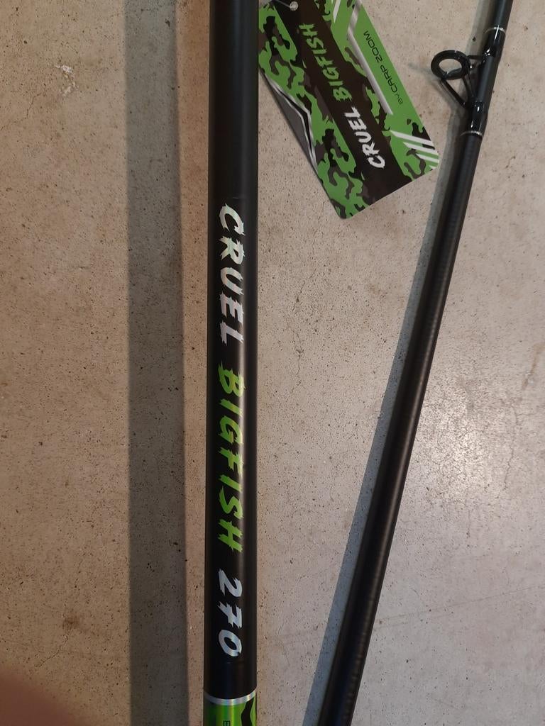 Partij van 5 Carpzoom cruel Bigfish hengels 2.70m 500gram, Carpzoom, Werphengel, Nieuw, Ophalen of Verzenden