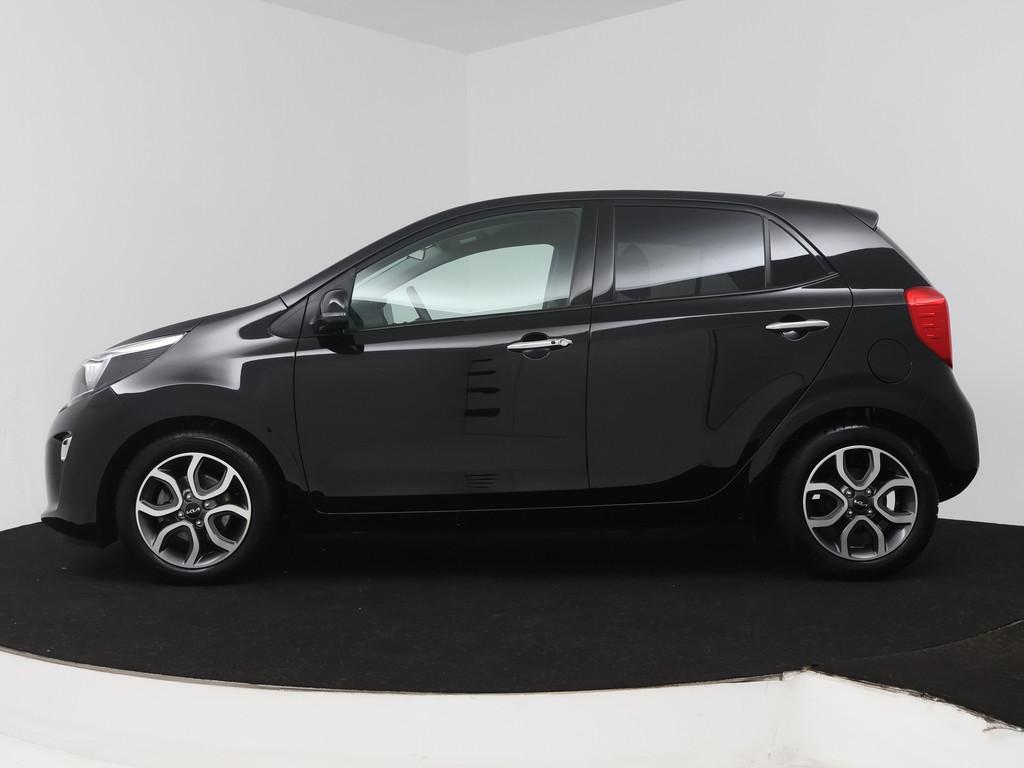 Kia Picanto 1.0 DPi DynamicPlusLine (bj 2024, automaat), Stof, Gebruikt, 4 stoelen, Zwart