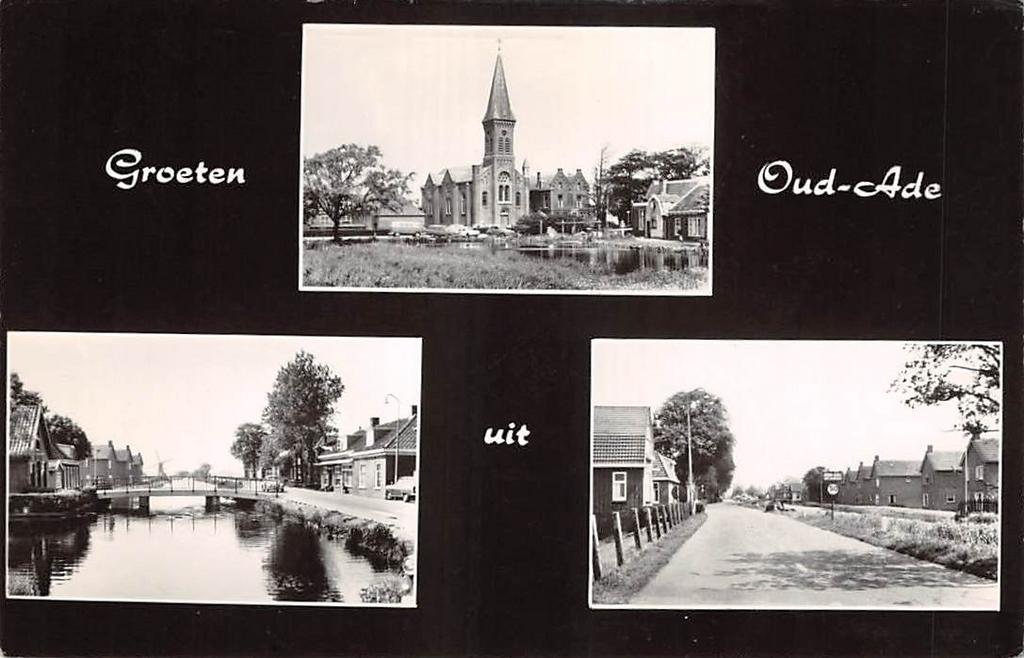 Oud-Ade  Groeten uit Oud-Ade 3 luik Kaag en Braassem, Ophalen of Verzenden, 1960 tot 1980, Gelopen, Zuid-Holland