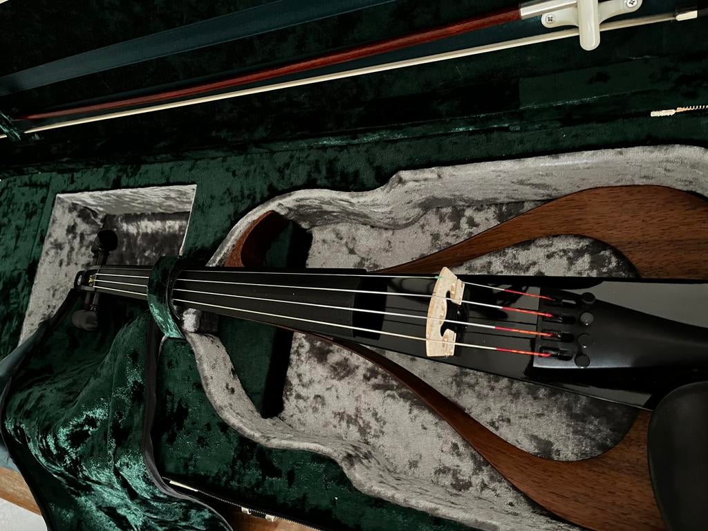 Elektrische viool inclusief 2 strijkstokken en koffer, Muziek en Instrumenten, Strijkinstrumenten | Violen en Altviolen, Ophalen