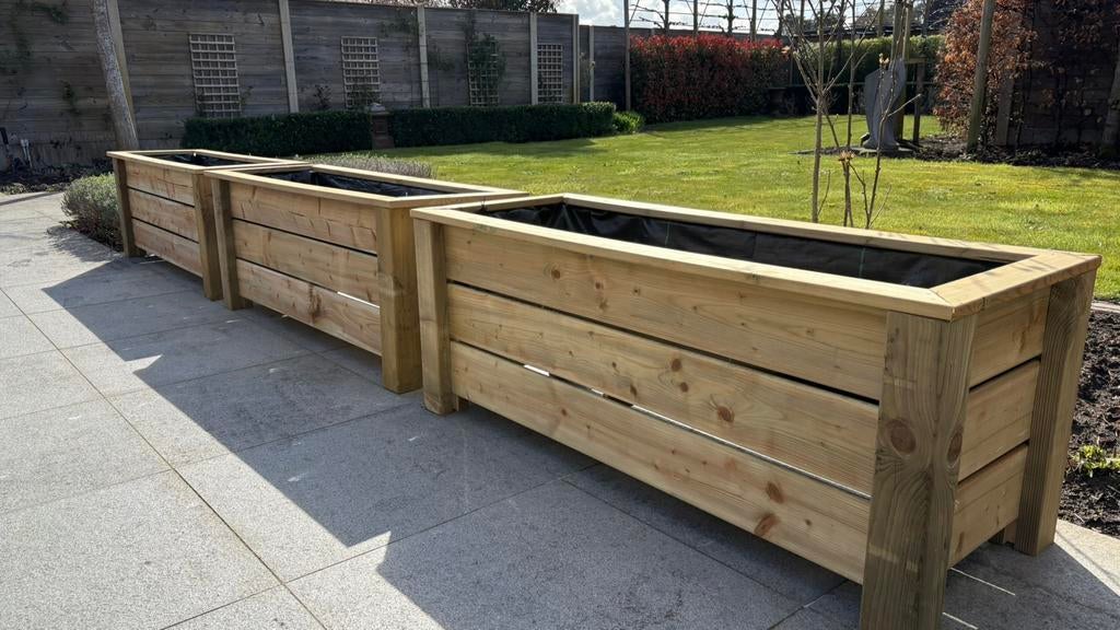 Mooie grenen bloemen, planten , kruidenbakken, Tuin en Terras, Ophalen, 100 cm of meer, Nieuw, Rechthoekig