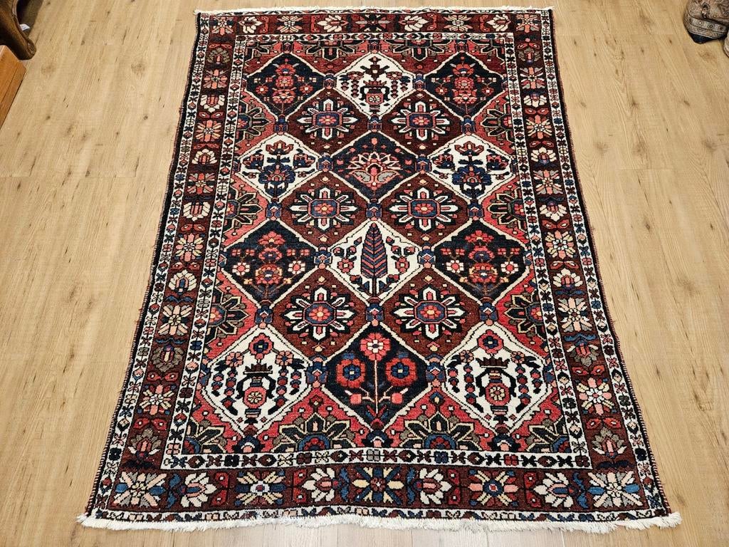 Vintage handgeknoopt perzisch tapijt bakhtiar 205x154, Info@SlatsAntiek.nl, 100 tot 150 cm, Perzisch, 200 cm of meer