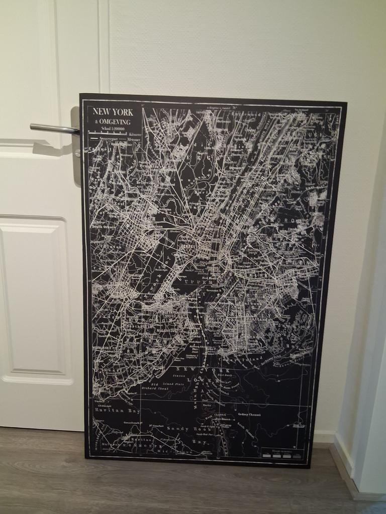 Zwart canvas New York, Huis en Inrichting, Woonaccessoires | Wanddecoraties, Ophalen of Verzenden, Zo goed als nieuw