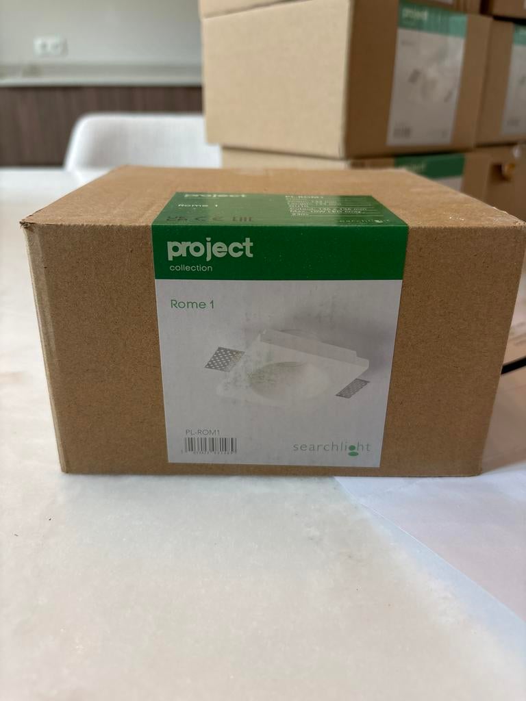 Inbouwspots Gips Rome 9 stuks, Ophalen, Led-lamp, Minder dan 30 watt, Nieuw