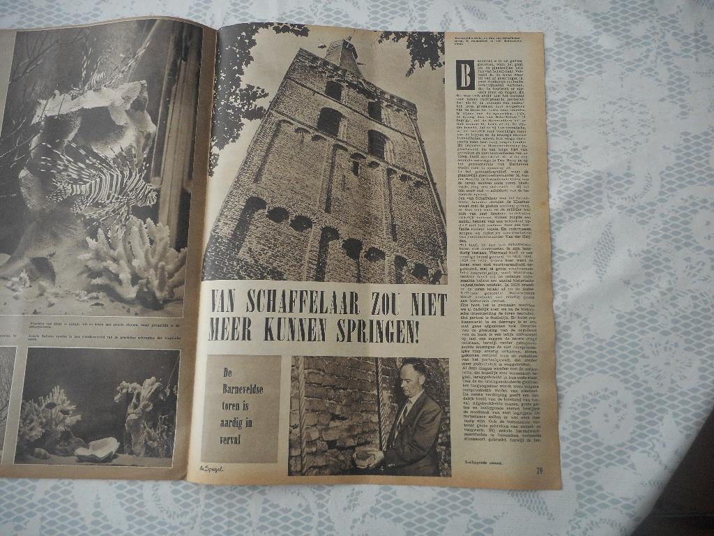 Barneveld. Van Schaffelaar. Kerk in verval. 1957., Ophalen of Verzenden, 1940 tot 1960, Nederland, Knipsel(s)