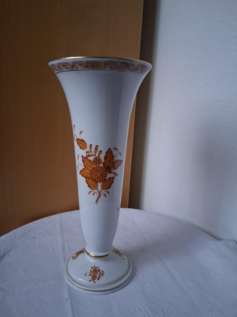 HEREND Rothschild vaas Apponyi oranje roest *eureka*, Ophalen of Verzenden