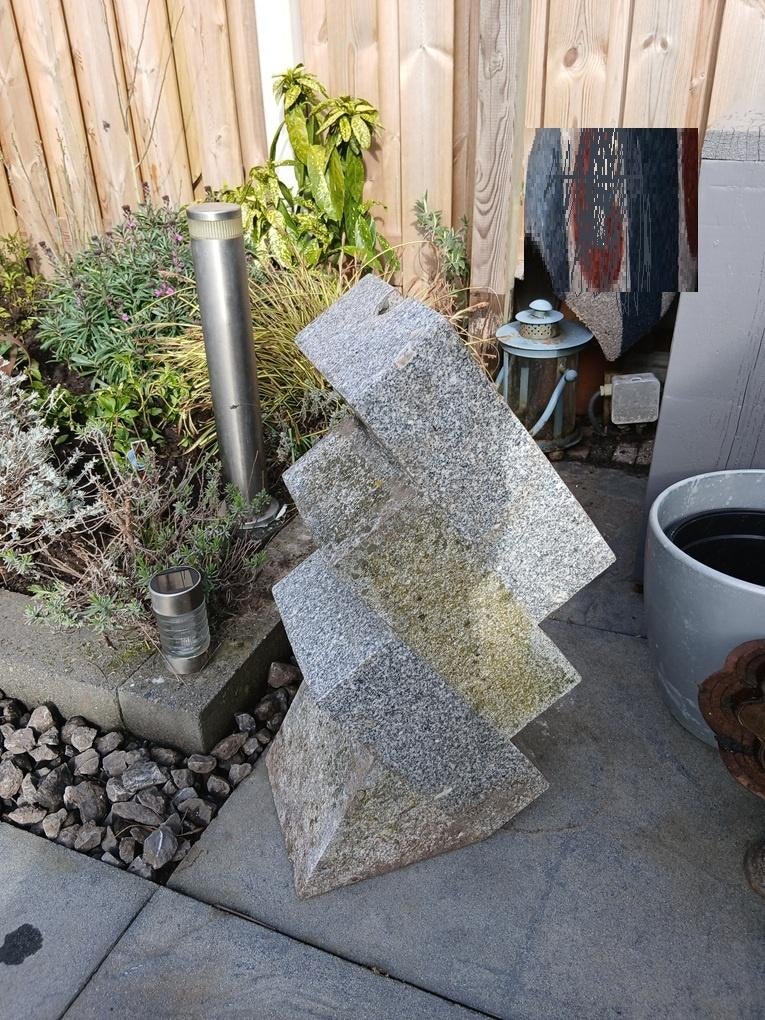 Tuin / Water Ornament van Steen / Graniet, Ophalen, Gebruikt, Hardsteen, Waterornament