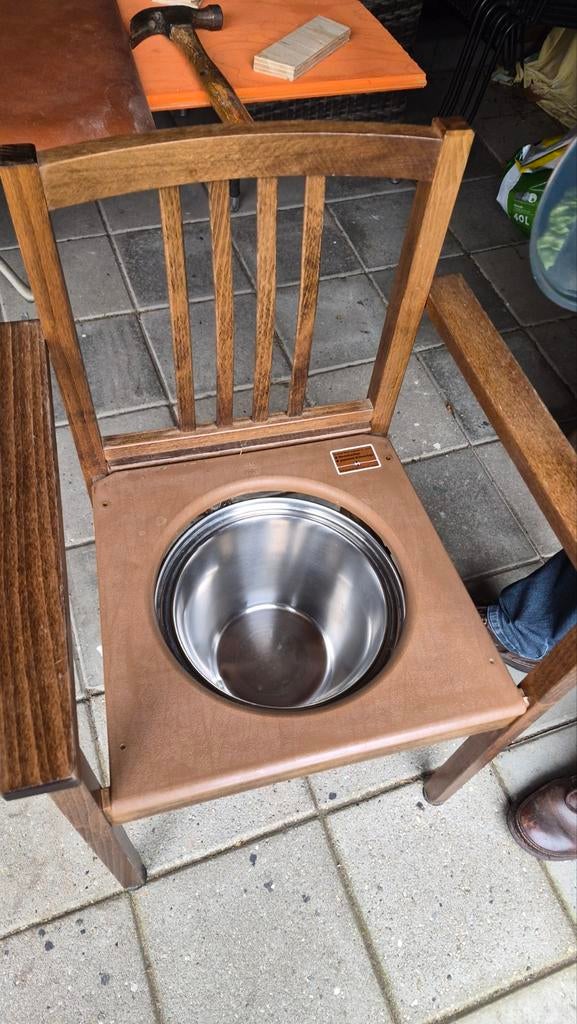 Po stoel hardhout, Ophalen of Verzenden, Bruin, Eén