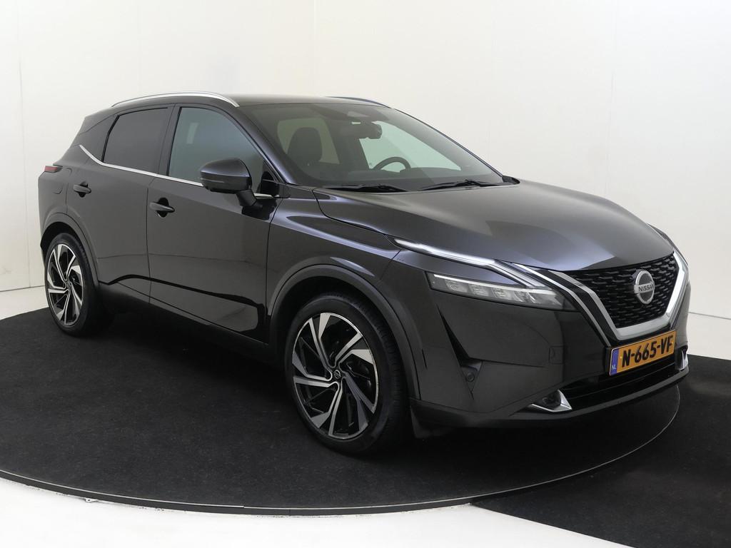 Nissan Qashqai 1.3 MHEV Xtronic Tekna Plus AUTOMAAT | NAVIGA, Euro 6, Zwart, Qashqai, Adaptive Cruise Control