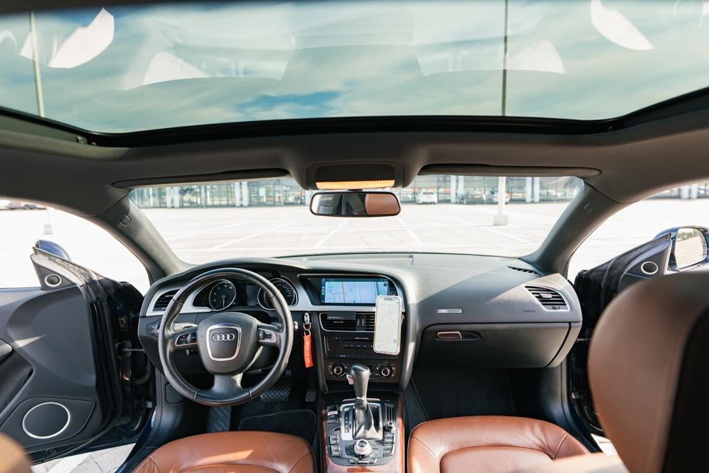 Audi A5 3.2 FSI 195KW Coupe Multitronic 2007 Blauw, Auto's, Bruin, USB, 1700 kg, 750 kg