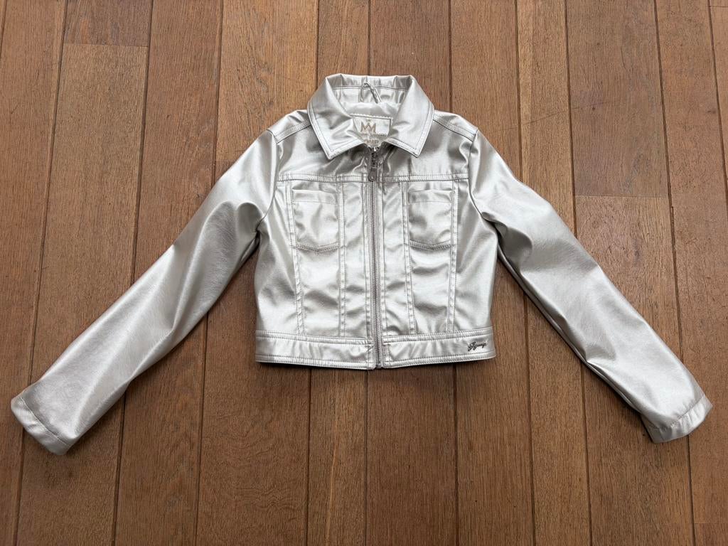 Zilveren communiejasje, Kinderen en Baby's, Kinderkleding | Maat 134, Ophalen of Verzenden, Zo goed als nieuw, Meisje, Jas