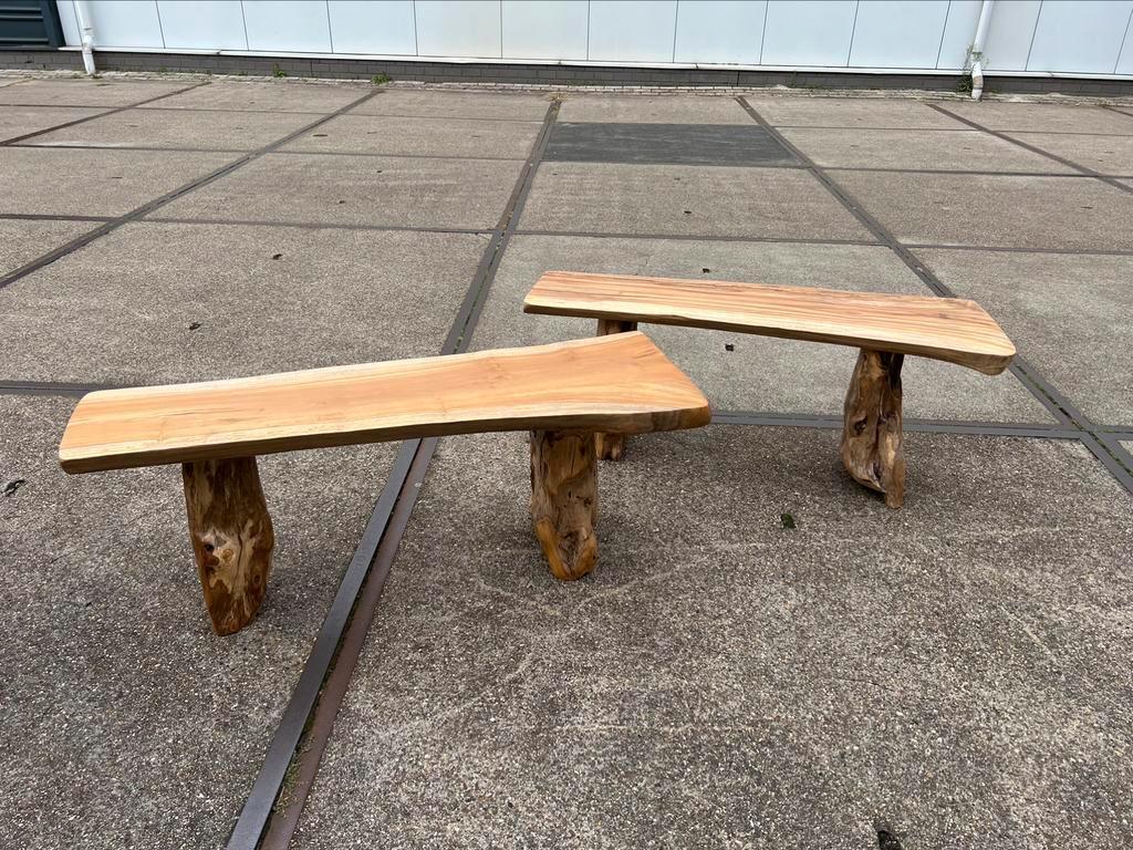 Boomstam banken 120 cm, -, -, Nieuw, Ophalen of Verzenden