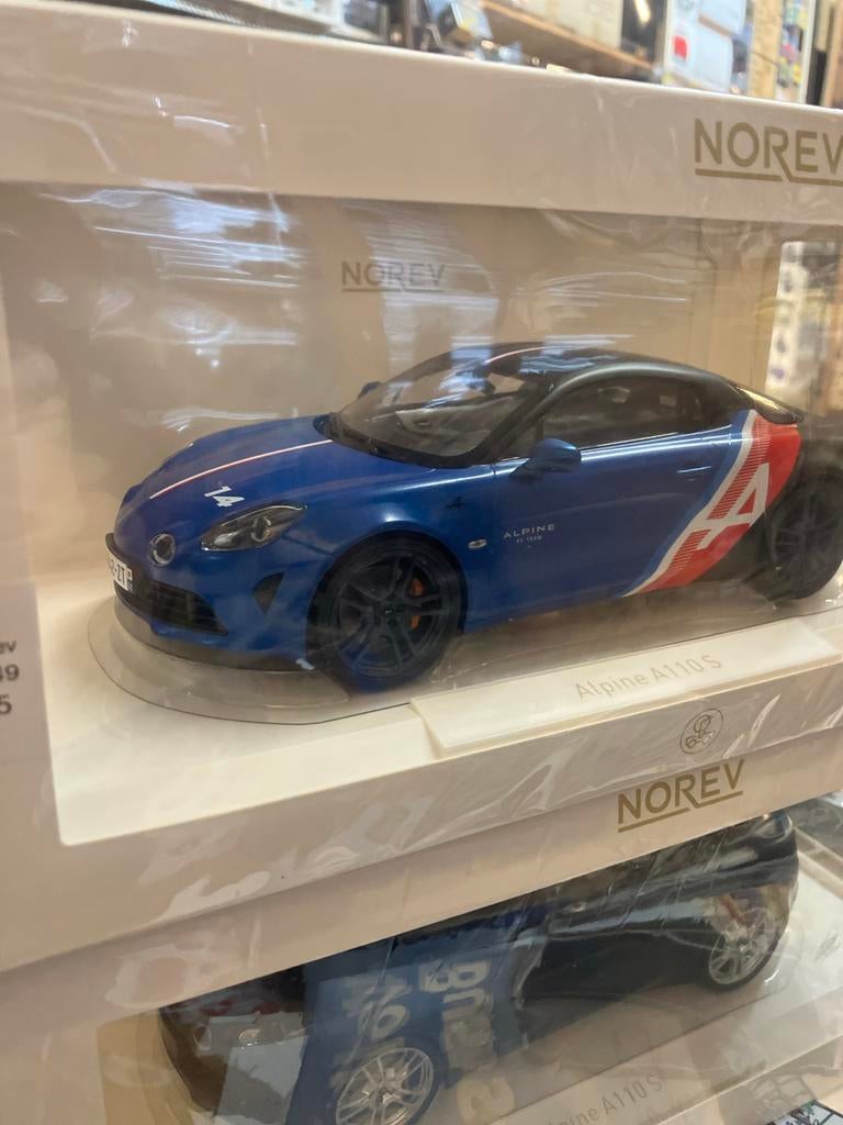 Norev 1:18 Renault Alpine A110S - Blauw/Zwart, Ophalen, Nieuw, Auto, Norev