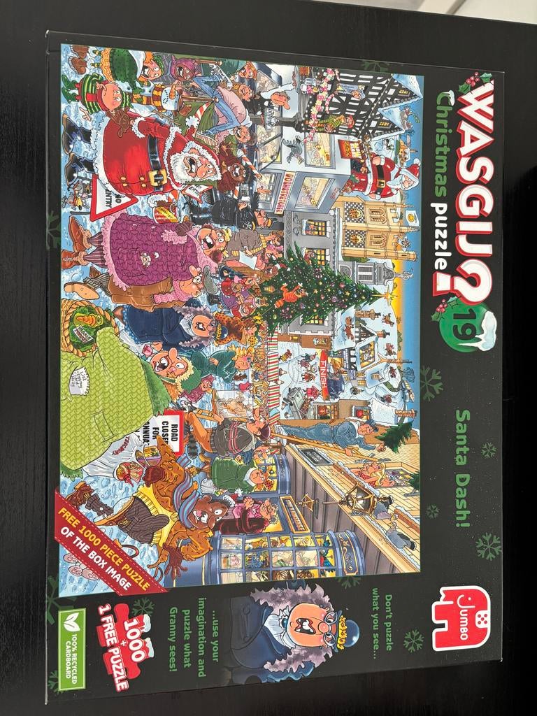 Wasgij Puzzels Nummers 4, 9, 14 en 19 (2-in-1), Ophalen of Verzenden, 500 t/m 1500 stukjes, Gebruikt, Legpuzzel