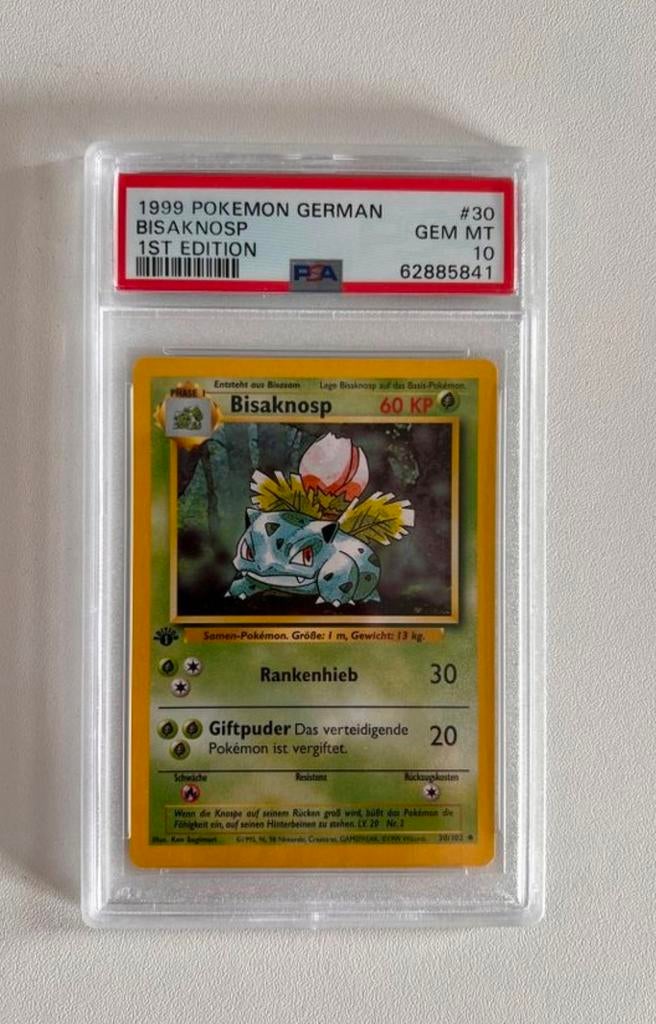Ivysaur Bisaknosp PSA 10 1st Edition Duits, Ophalen of Verzenden