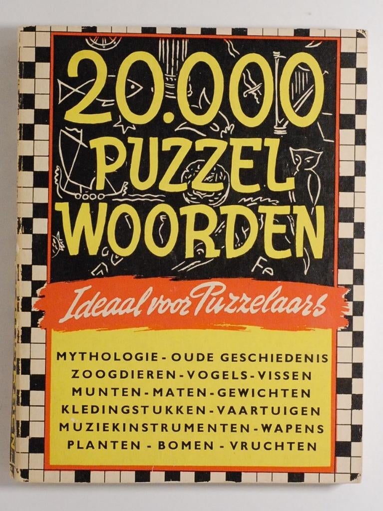 20.000 puzzelwoorden, Hobby en Vrije tijd, Denksport en Puzzels, Verzenden, 500 t/m 1500 stukjes, Gebruikt, Puzzelboek