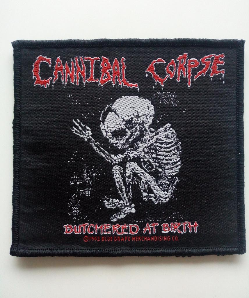Cannibal Corpse vrij  zeldzame vintage 1992 patch c18 metal, Verzenden, Nieuw, Kleding