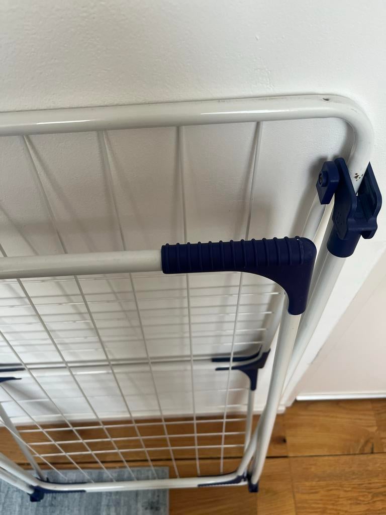 Handig opvouwbaar wasrek - Wit met blauwe accenten, Ophalen, Gebruikt, Wasrek