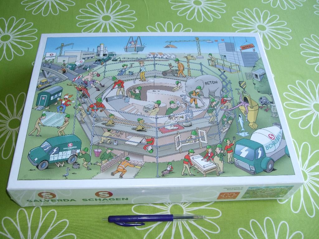 Nieuw in seal: Cartoonpuzzel Salverda bouw - Schagen Infra, Ophalen of Verzenden, 500 t/m 1500 stukjes, Nieuw, Legpuzzel