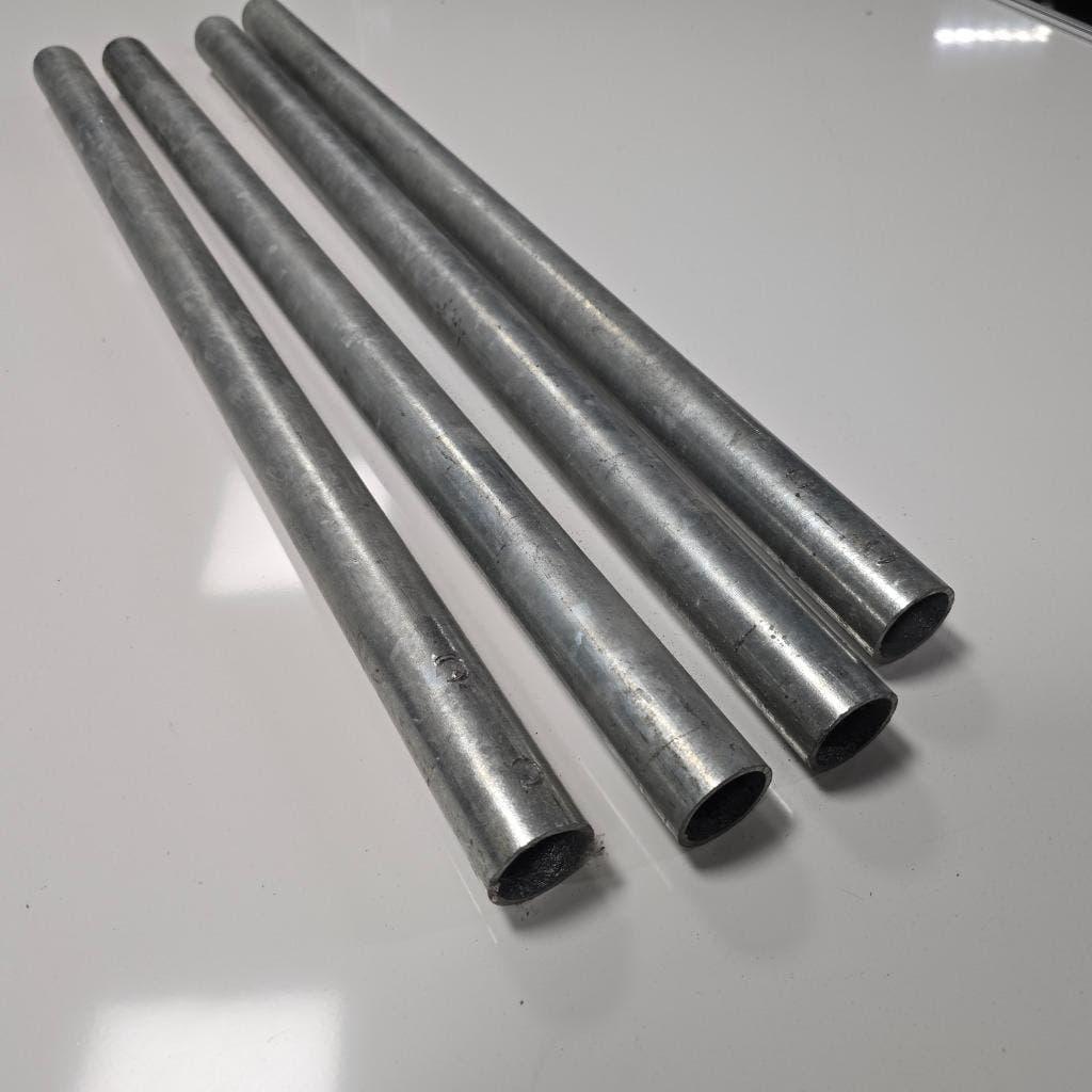 4x stalen buis 33 mm doorsnede / 65 cm lang 2 mm wanddikte, Ophalen, Gebruikt, Pvc, Minder dan 2 meter