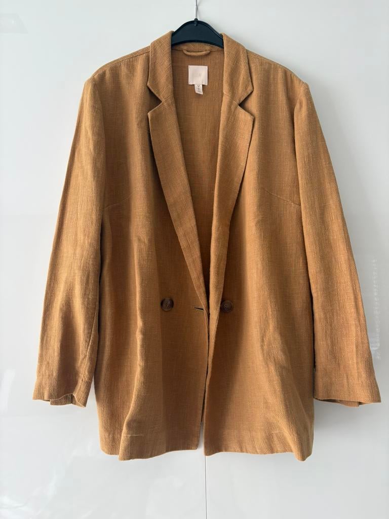 H&M blazer linnen mt 40, Maat 38/40 (M), Bruin, Ophalen of Verzenden, Jasje