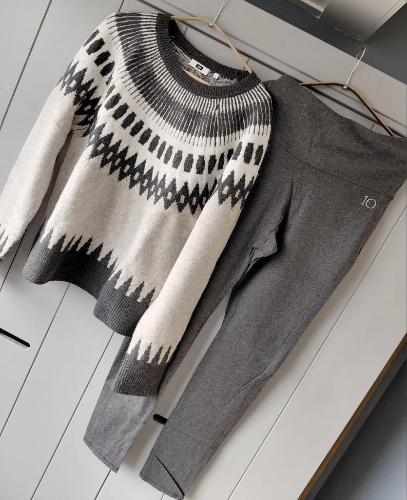 2delig set 10days pants & WE trui zgan, Verzenden, Zo goed als nieuw, Maat 42/44 (L)