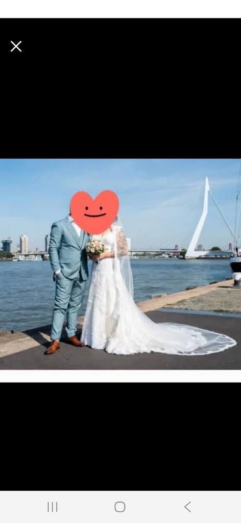 Prachtige Stella York trouwjurk maat 38, Trouwjurk, Wit, Ophalen of Verzenden, Zo goed als nieuw