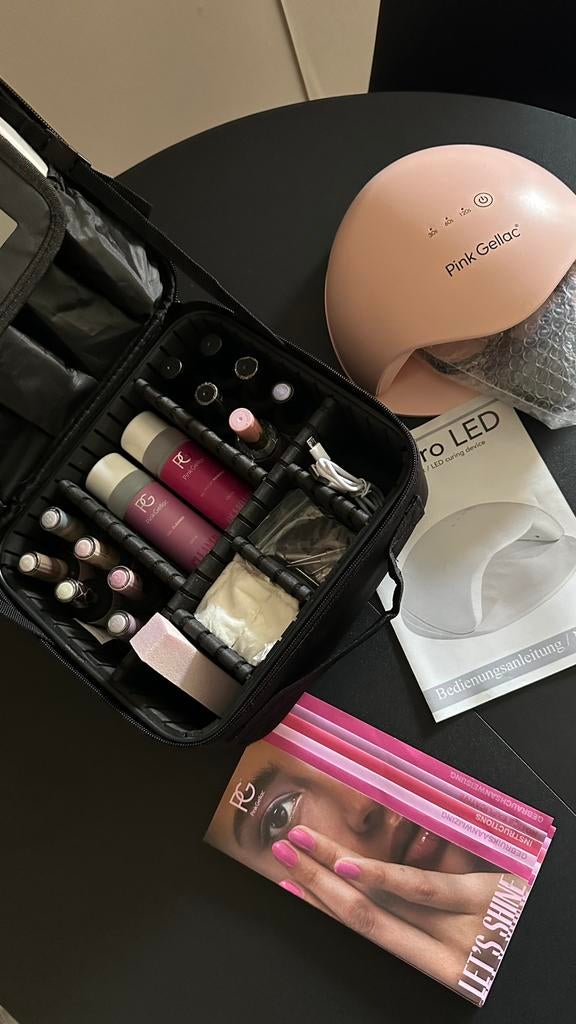 Pinkg gellac startersset + extra, Ophalen, Zo goed als nieuw, Overige kleuren, Handen en Nagels