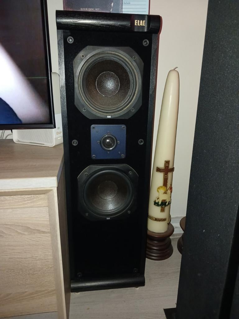 2 Schitterende ELAC EL 110 speakers

110/140 Watt, Audio, Tv en Foto, Luidsprekers, Zo goed als nieuw, 120 watt of meer, Front, Rear of Stereo speakers