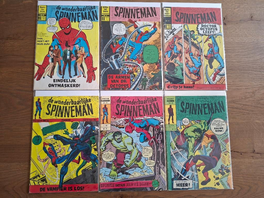 6x De Wonderbaarlijke Spinneman Classics (Spiderman), Meerdere comics, Ophalen of Verzenden, Gelezen, Europa
