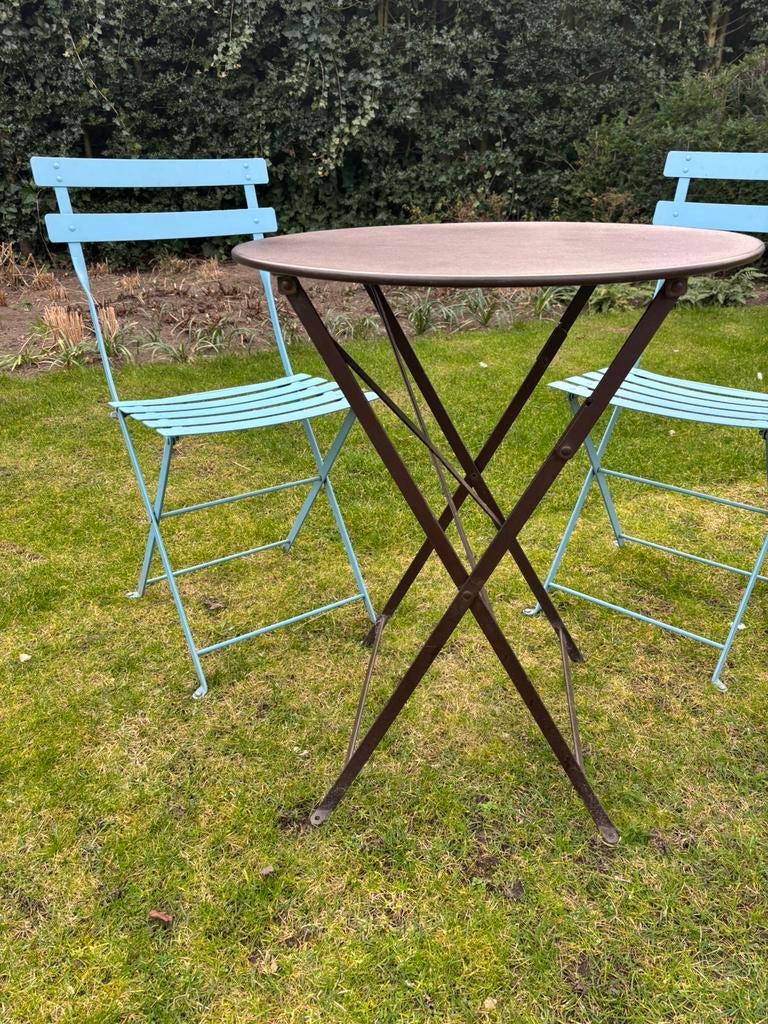 Fermob Bistro setje. PLUS gratis SURPRISING!, Tuin en Terras, Tuinsets en Loungesets, Ophalen, Gebruikt, 2 zitplaatsen