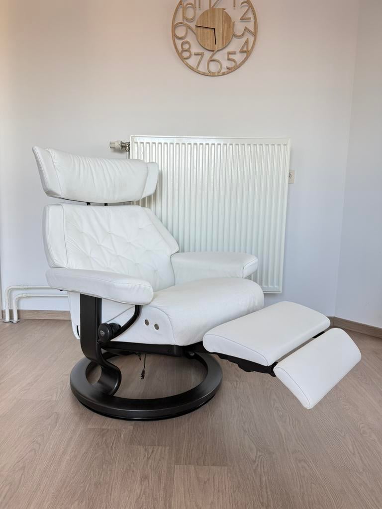 Stressless Relax Fauteuil met Elektrische bediening, Huis en Inrichting, Fauteuils, Ophalen, 75 tot 100 cm, Zo goed als nieuw