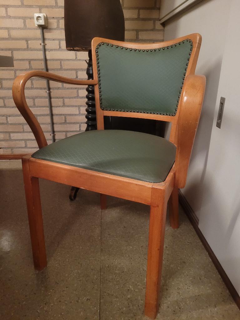 Prachtige Vintage Bridge Stoel – Jaren '60 Mid-Century Groen, Ophalen