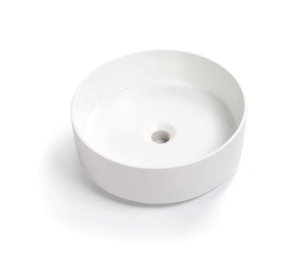 Waskom Zola 38x38x11cm mat wit inclusief afvoerplug, Ophalen, Minder dan 50 cm, Nieuw, Minder dan 25 cm