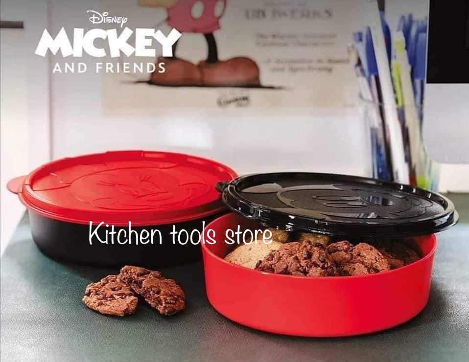 L tupperware disney mickey mouse bewaarbak koektrommel set, Huis en Inrichting, Keuken | Tupperware, Nieuw, Bak of Kom, Rood, Ophalen of Verzenden