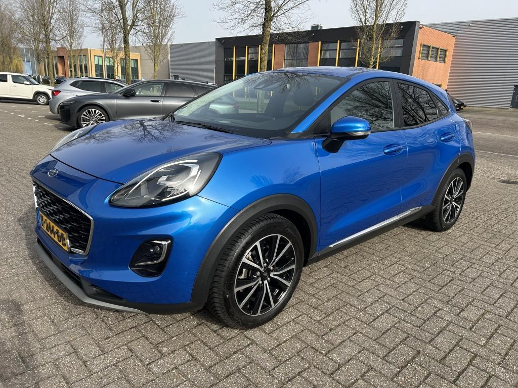 Ford Puma 1.0 EB Hyb. Tit. X NAVI STOELVW STUURVW CAMERA., Stof, Euro 6, Blauw, 3 cilinders