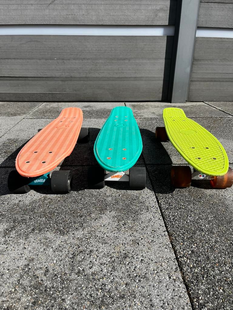 Set van 3 Yamba skateboards - Diverse kleuren, Ophalen of Verzenden, Gebruikt, Skateboard