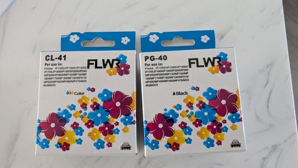 FLWR inktcartridges CL-41 en PG-40 Canon., Ophalen of Verzenden, Nieuw, Cartridge