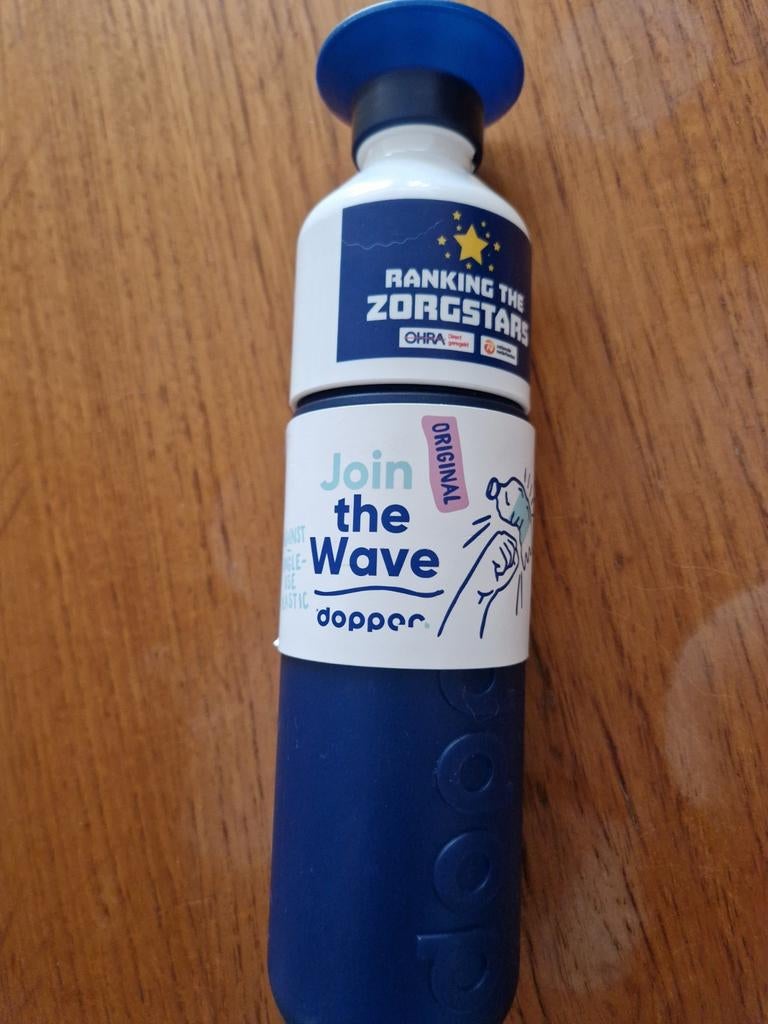 Dopper donkerblauw 450 ml OHRA/NATIONALE NEDERLANDEN nieuw, Ophalen of Verzenden, Nieuw