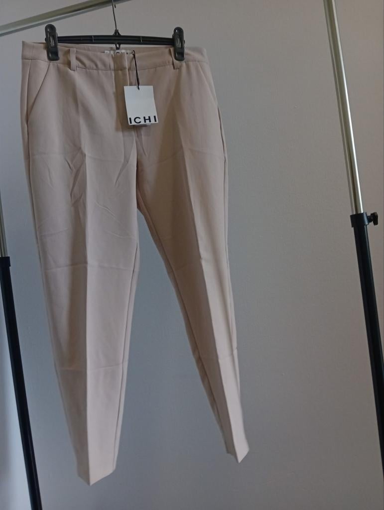 Nieuwe beige Ichi pantalon L/40, Maat 38/40 (M), Beige, Nieuw, Ophalen of Verzenden